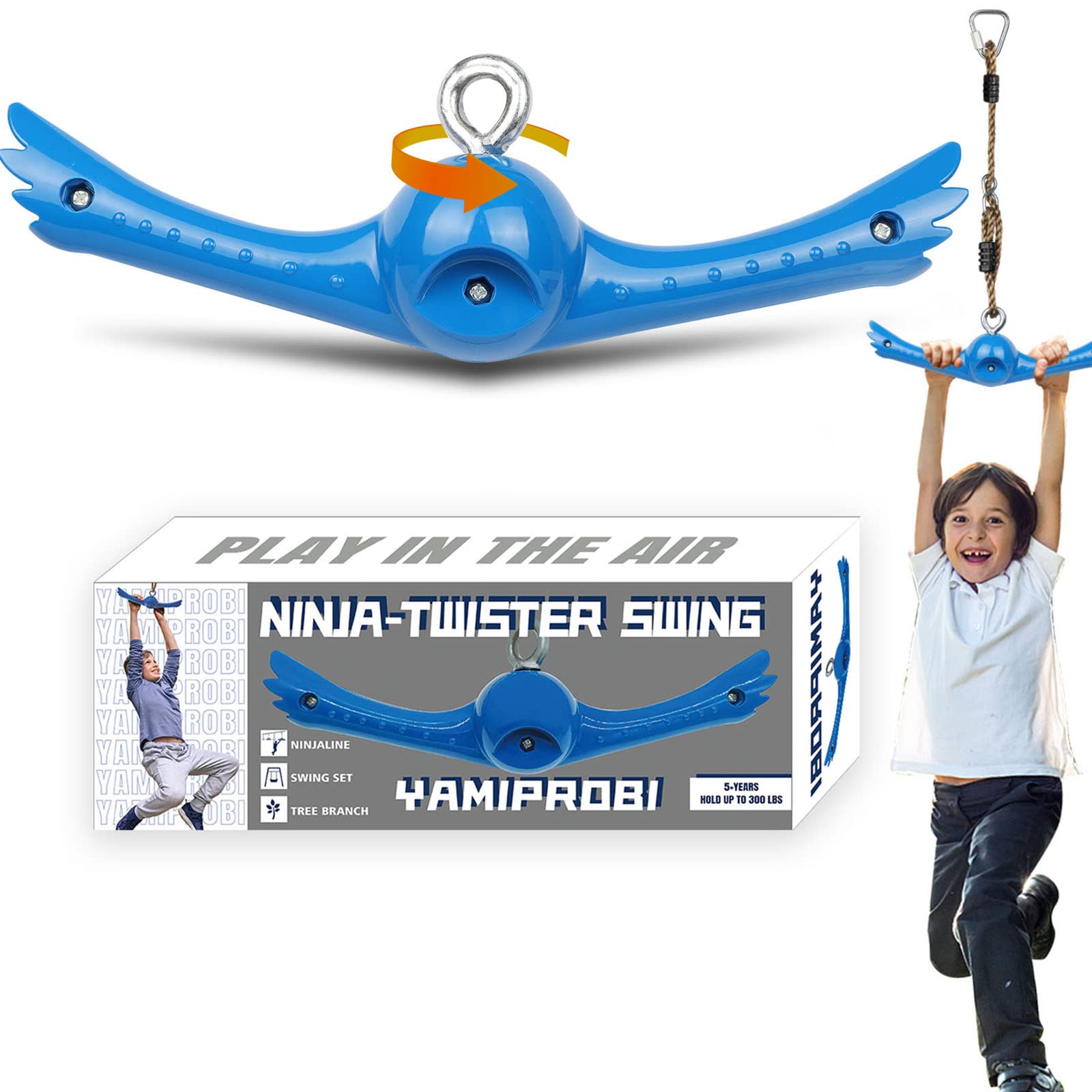 YAMIPROBI agarre frontal azul mostrando forma ergonómica y máxima diversión