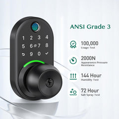 Yamiry keypad and fingerprint panel demonstrating fast biometric access