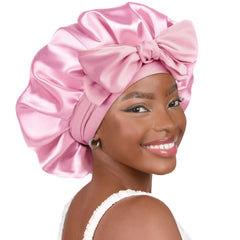 YANIBEST gorro frontal rosa mostrando diseño y protección nocturna