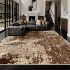 Yarooge front view of 8x10 abstract rug showing elegant pattern and instant style