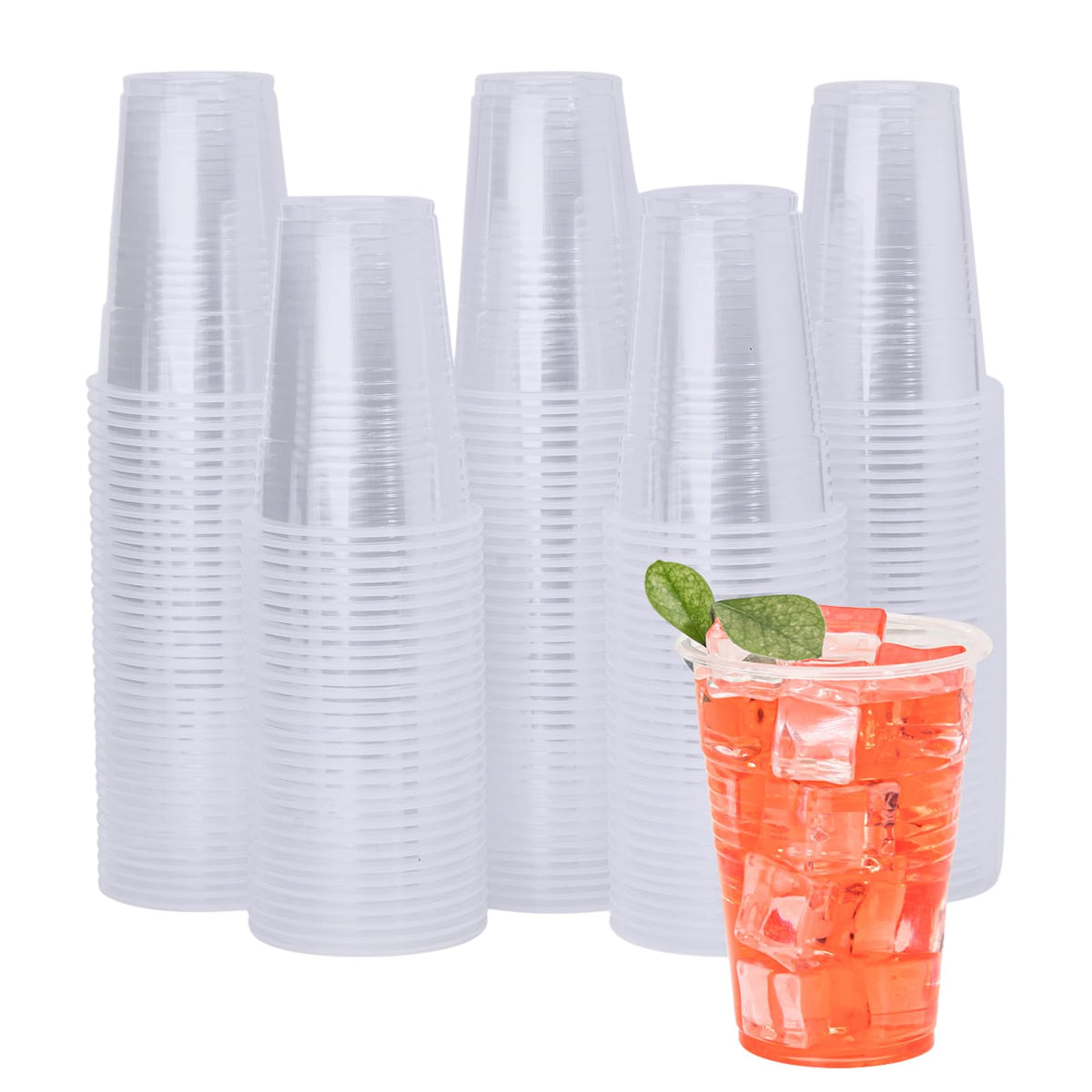 YEEHAW frente del pack de 500 vasos claros mostrando cantidad
