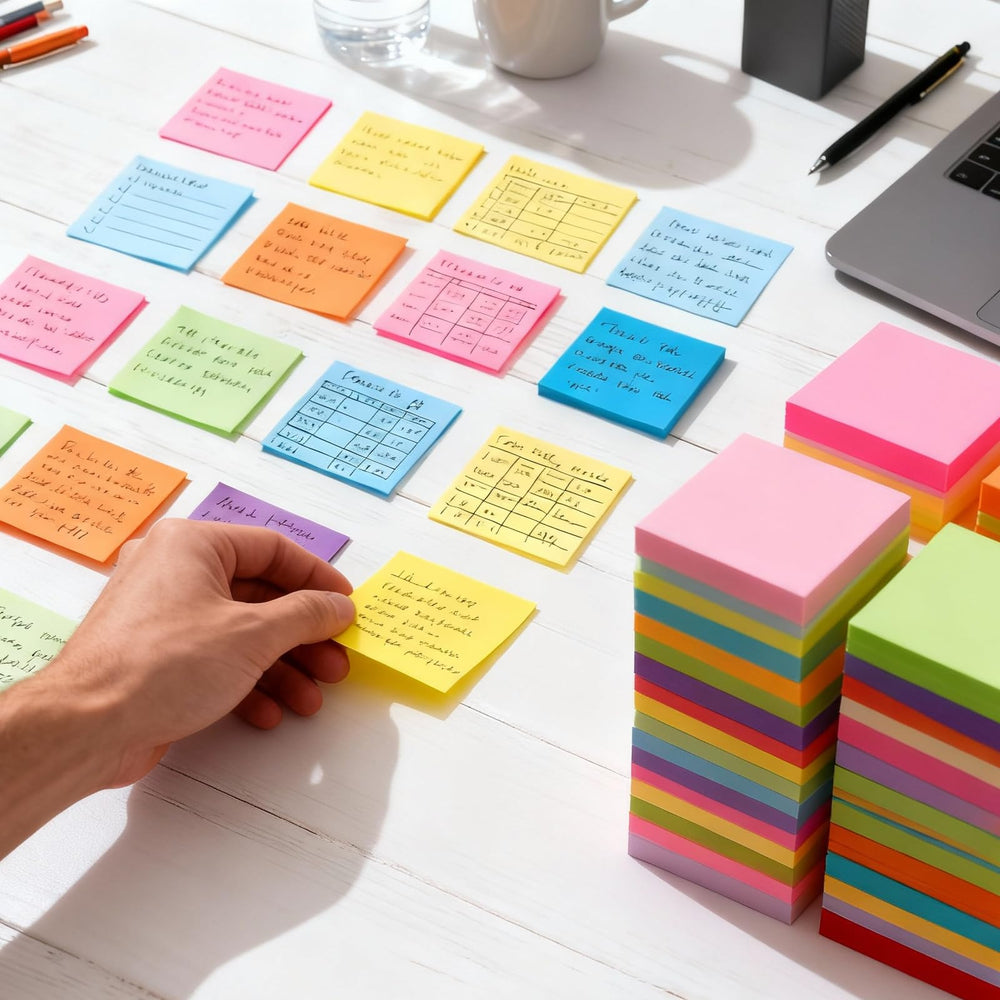 YesBes set de notas en mesa de estudio para organización y productividad