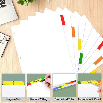 YesBes dividers in use inside a 3-ring binder for faster document access