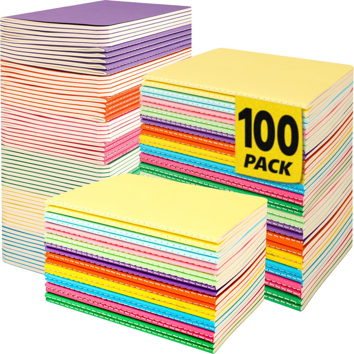 YesBes vista frontal del paquete de 100 libretas, opción económica y portátil