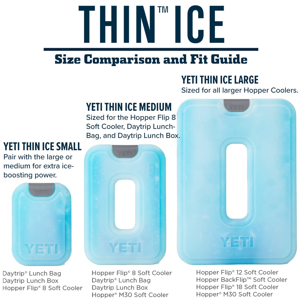 YETI ICE Sheet dentro de bolsa Daytrip conservando alimentos fríos