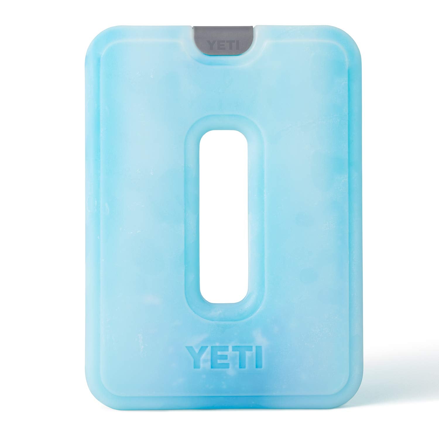 YETI lámina frontal con packaging mostrando diseño delgado y práctico