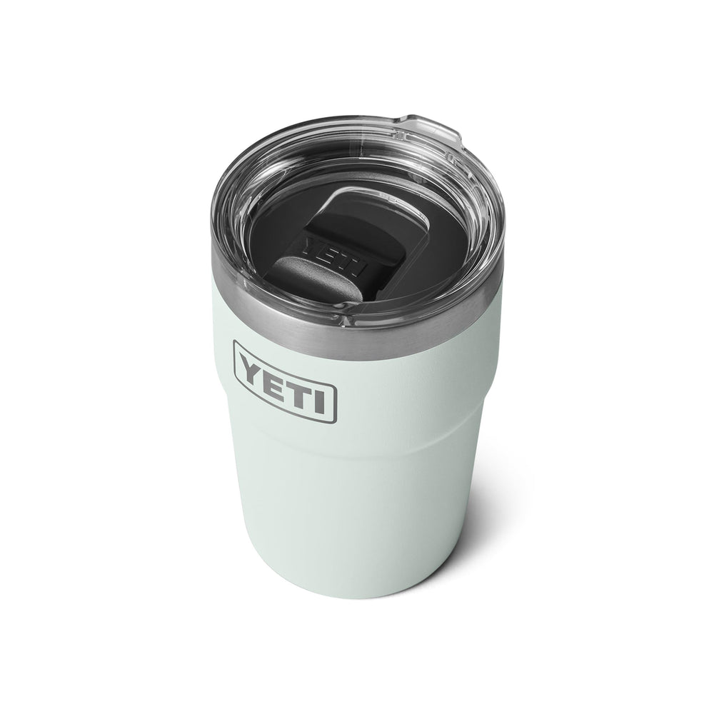 YETI Rambler 16 oz tapa MagSlider en primer plano para menos salpicaduras