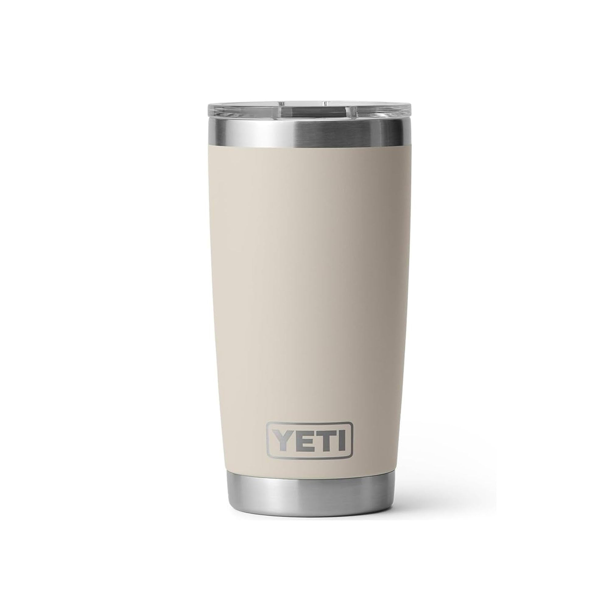 YETI Rambler 20 oz frente en Cape Taupe mostrando diseño y durabilidad