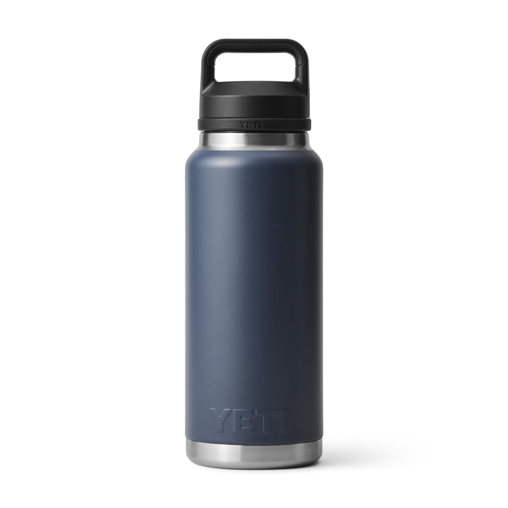 YETI Rambler held in hand to illustrate 36 oz capacity and portability benefit
