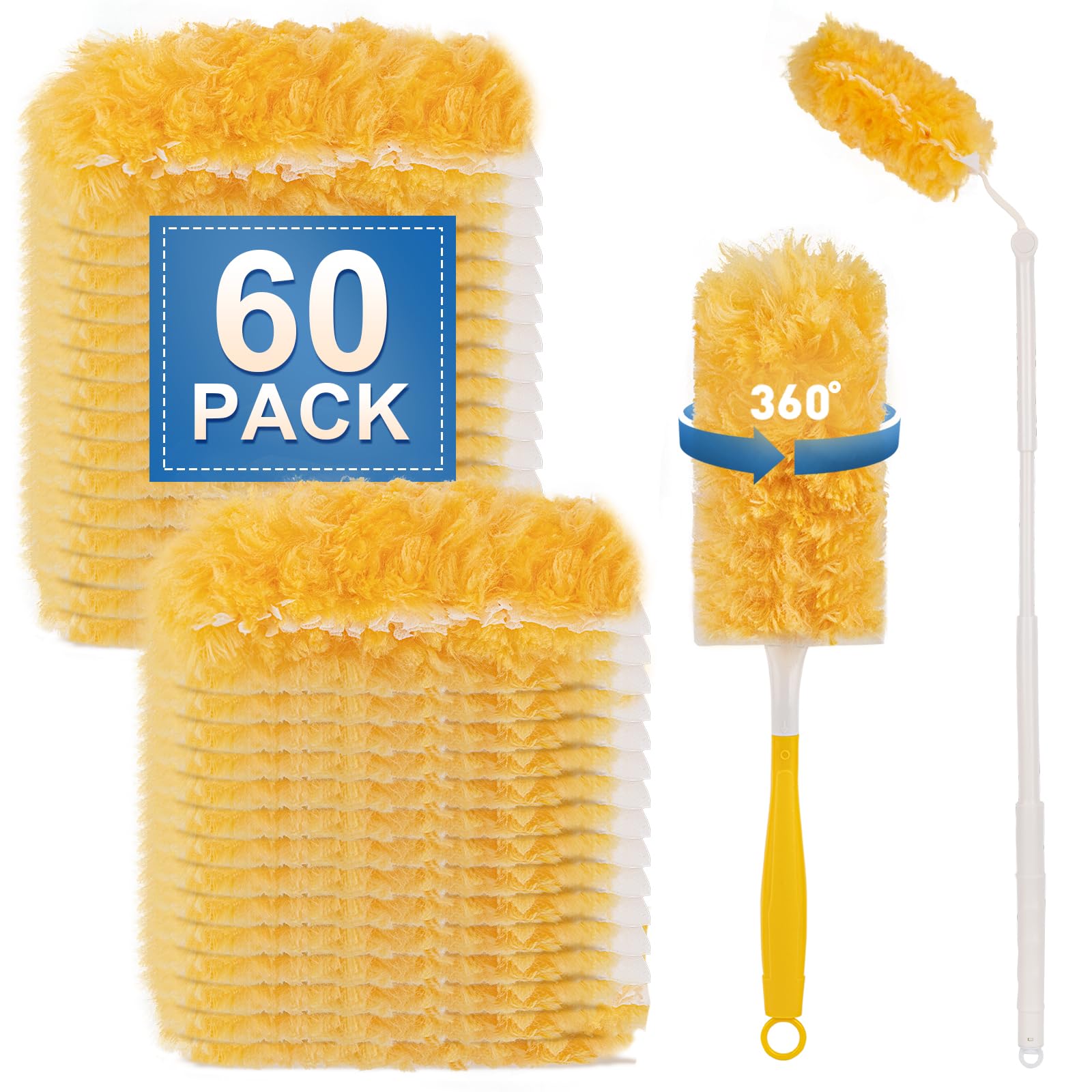 YHOVID empaque frontal del kit con 60 recambios y mangos mostrando contenido