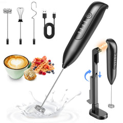 yidianideals frother front view showing sleek handle and buttons for precise control