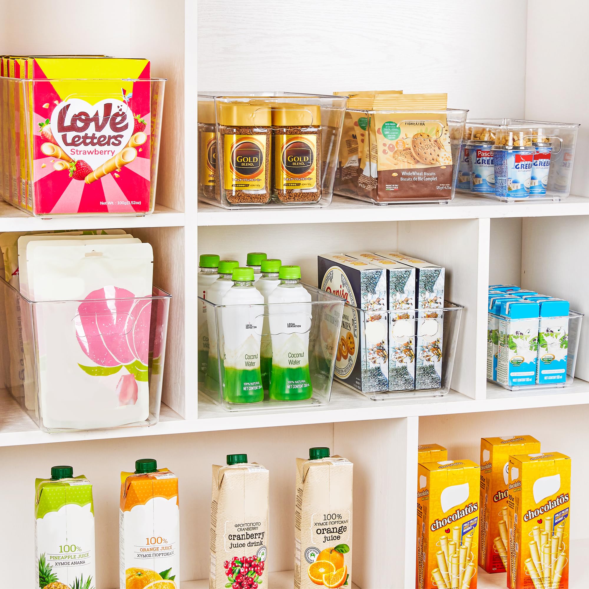 YIHONG organizadores en nevera con alimentos visibles y accesibles