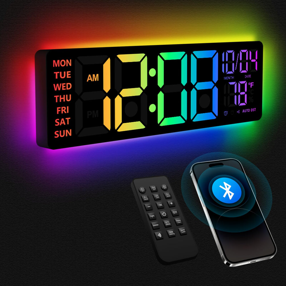 YISILE front display shows large color digits and improves room readability