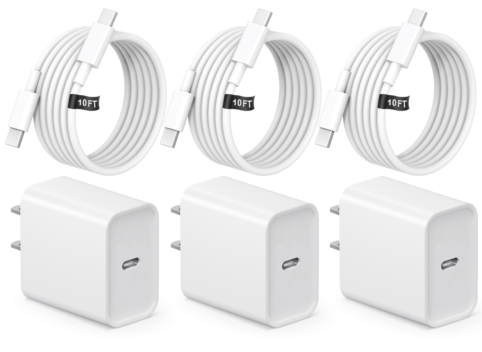 YIWEIHAPPY adaptador frontal con cable 10 FT para carga rápida segura