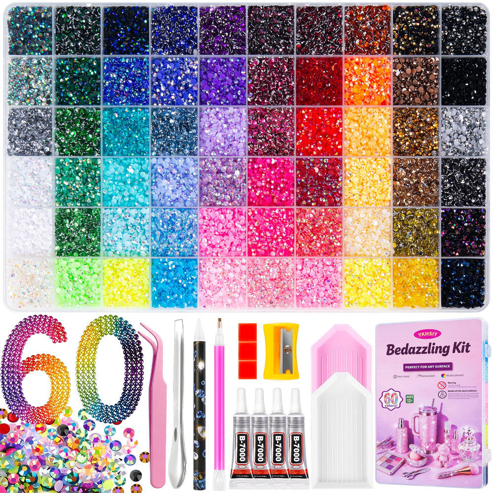 YKHSIY kit frontal caja abierta mostrando 60 colores y orden práctico