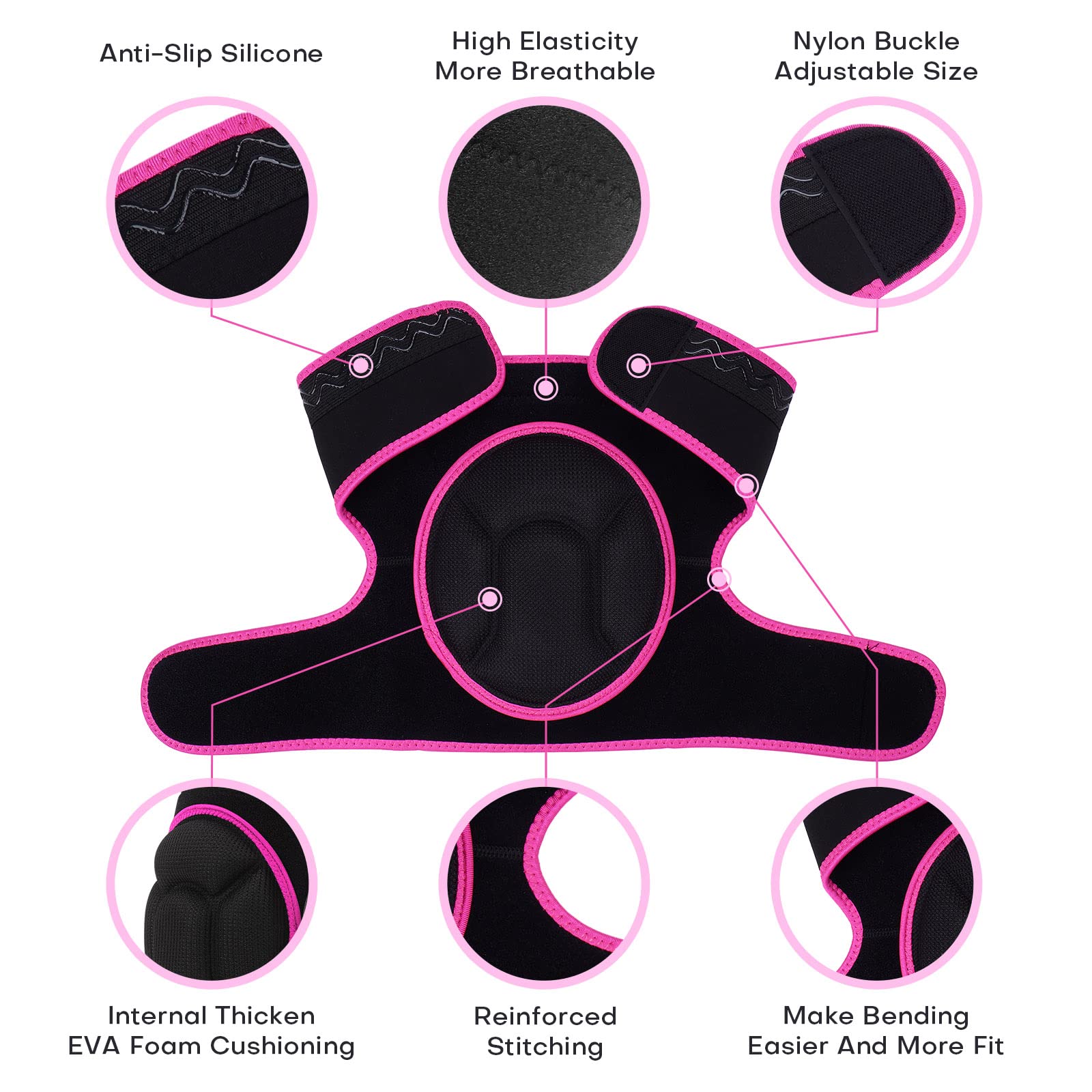 YKTSUJ detalle del velcro doble para ajuste seguro y personalizado