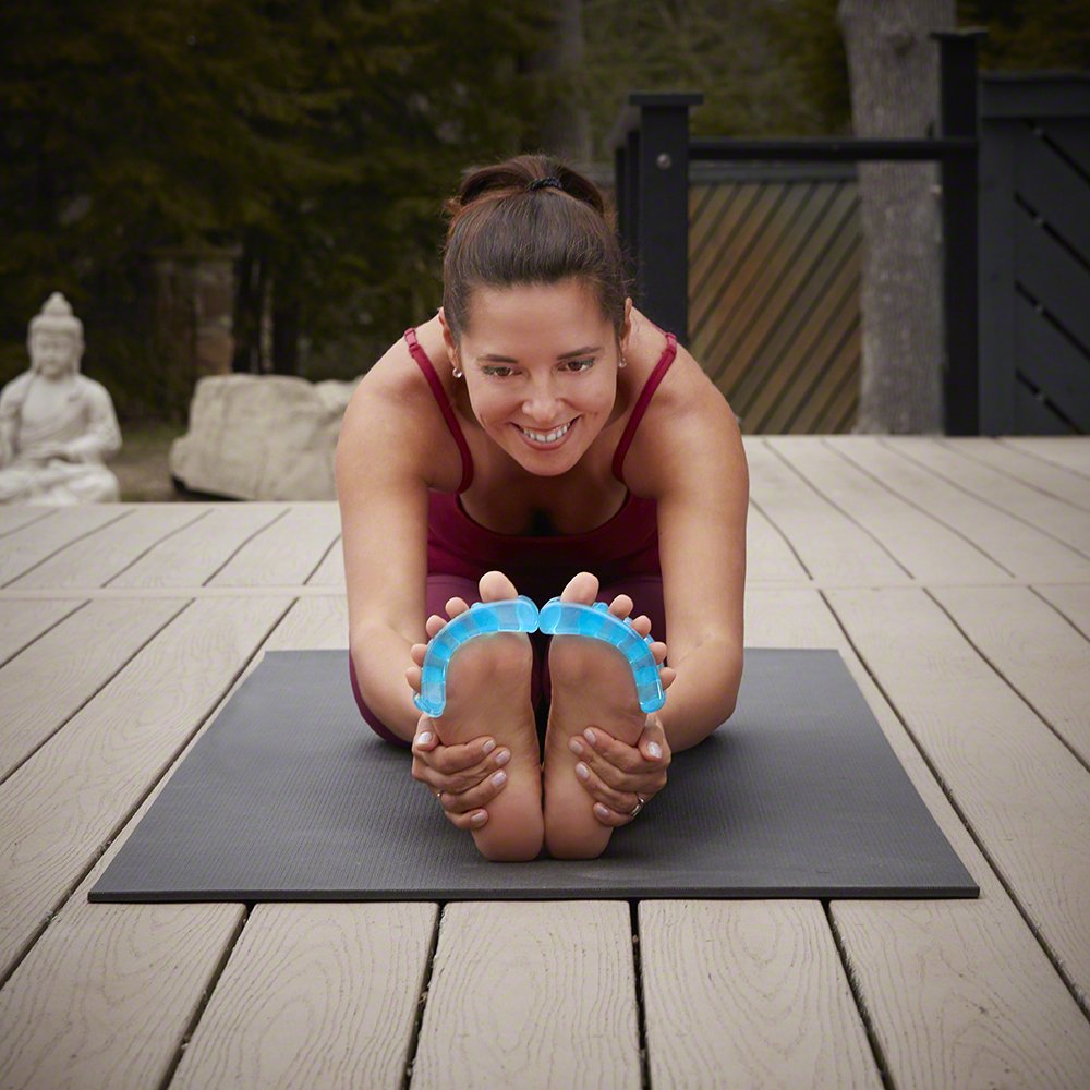 YogaToes vista lateral del separador realineando dedos y antepié