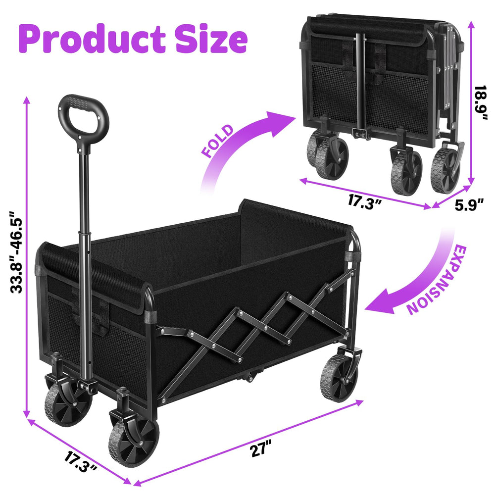 Yollber wagon open side profile demonstrating large 100L capacity