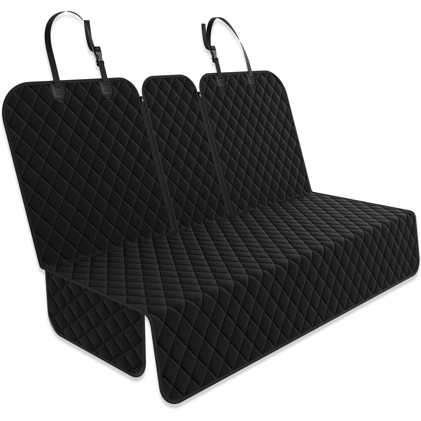 Yonktoo vista frontal de la funda cubriendo asiento trasero, protección total