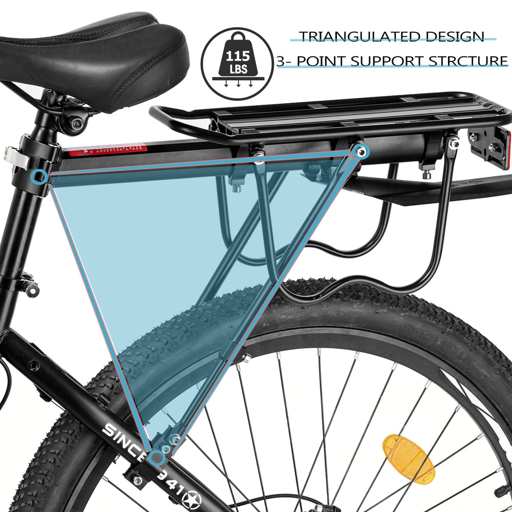 YONTUO adjustable fender and large reflector for improved visibility and dryness