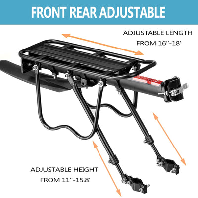 YONTUO rack mounted on mountain bike demonstrating stable cargo transport