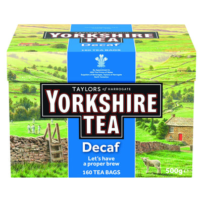 Yorkshire Tea frente de caja con 160 bolsitas, conveniente y económico