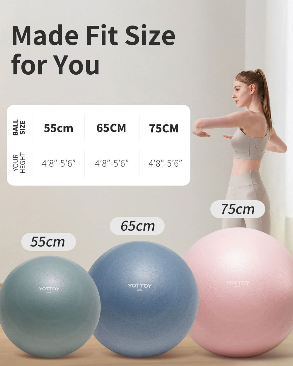 YOTTOY pelota plegada lista para transporte y almacenamiento cómodo
