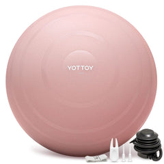 YOTTOY pelota frontal y empaque mostrando color rosa y diseño seguro
