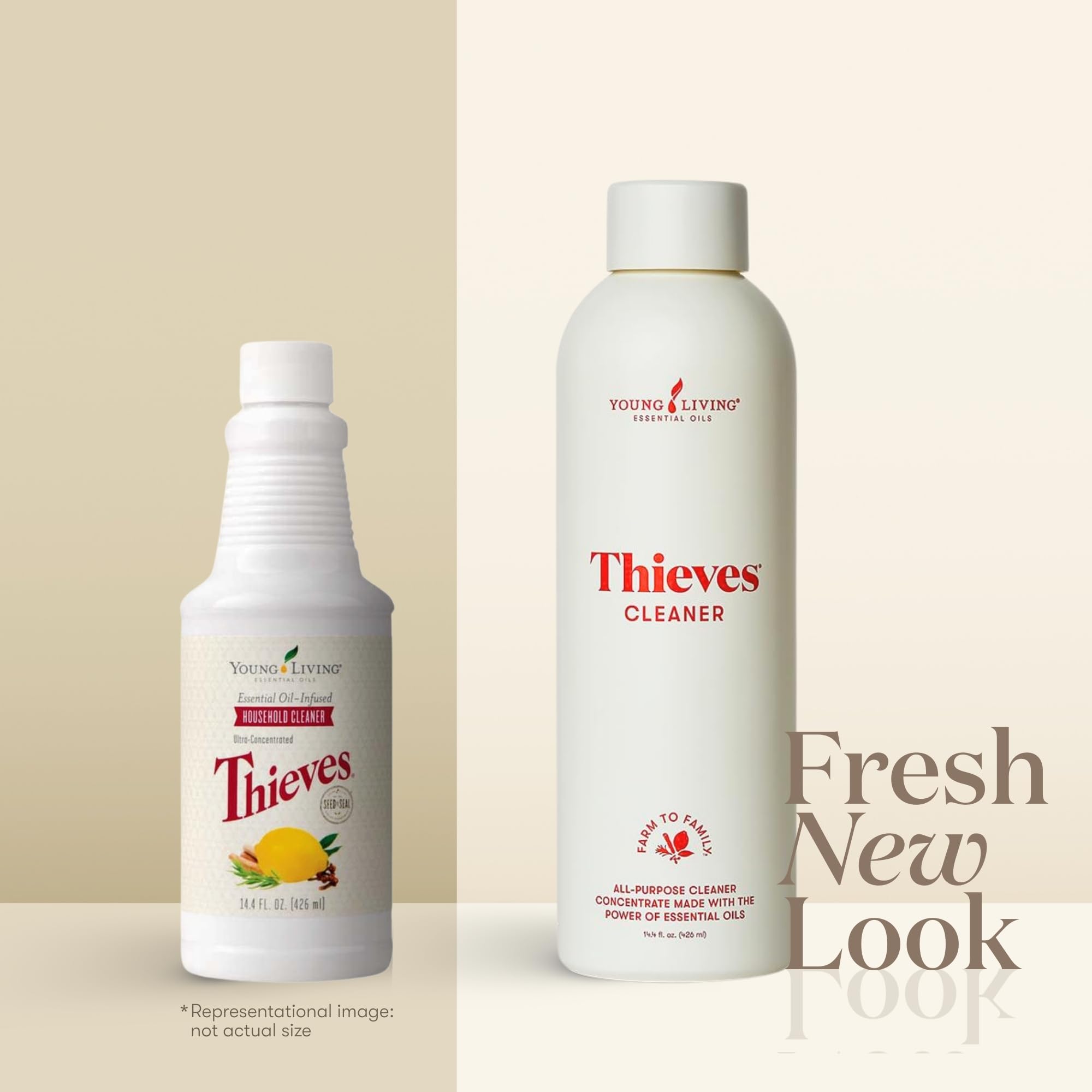 Young Living gota de Thieves en primer plano mostrando textura y poder limpiador
