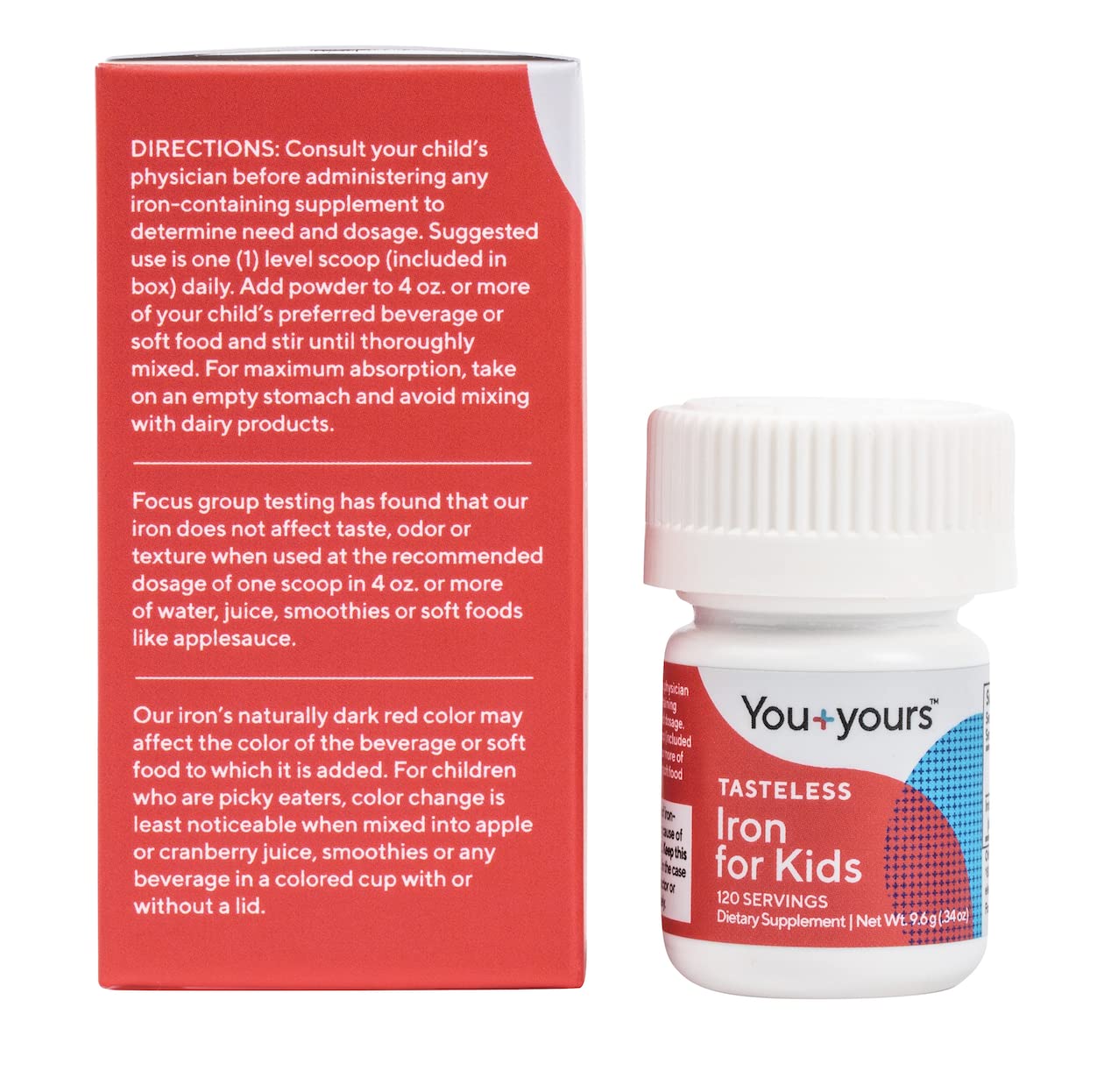 You+yours etiqueta con información de ingrediente único y alérgenos