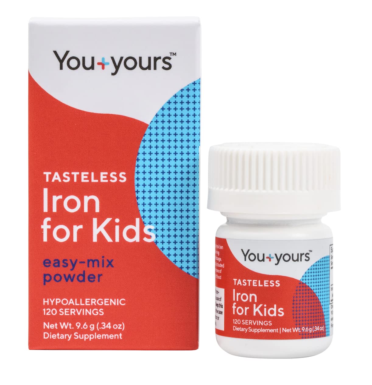 You+yours envase frontal claro que muestra dosis y beneficios