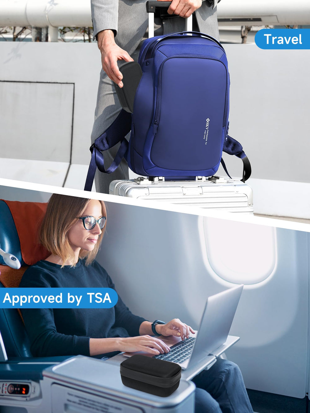 YOUSHARES estuche en mochila durante viaje, fácil de llevar