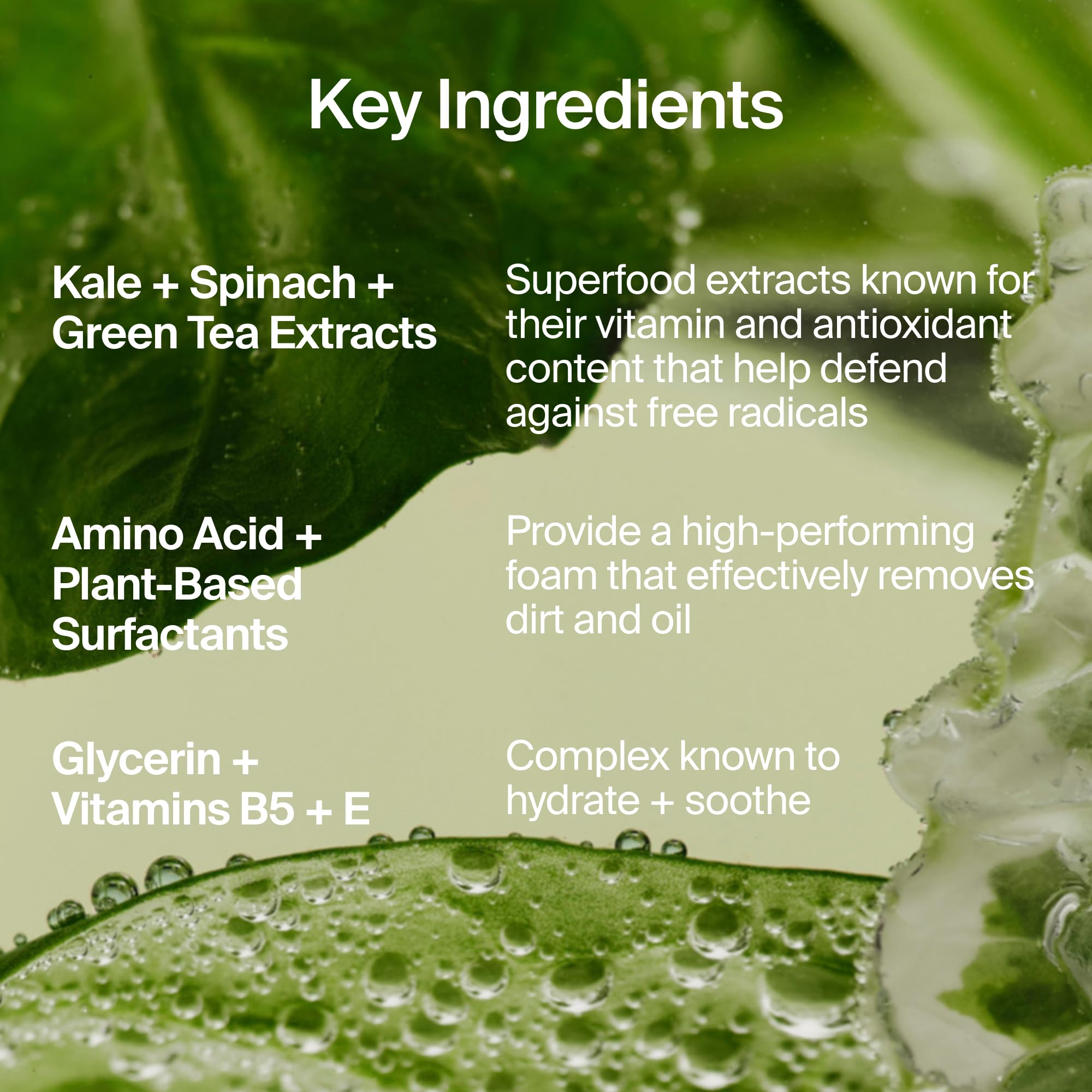 Youth To The People ingredientes kale y espinaca frescos, carga de antioxidantes