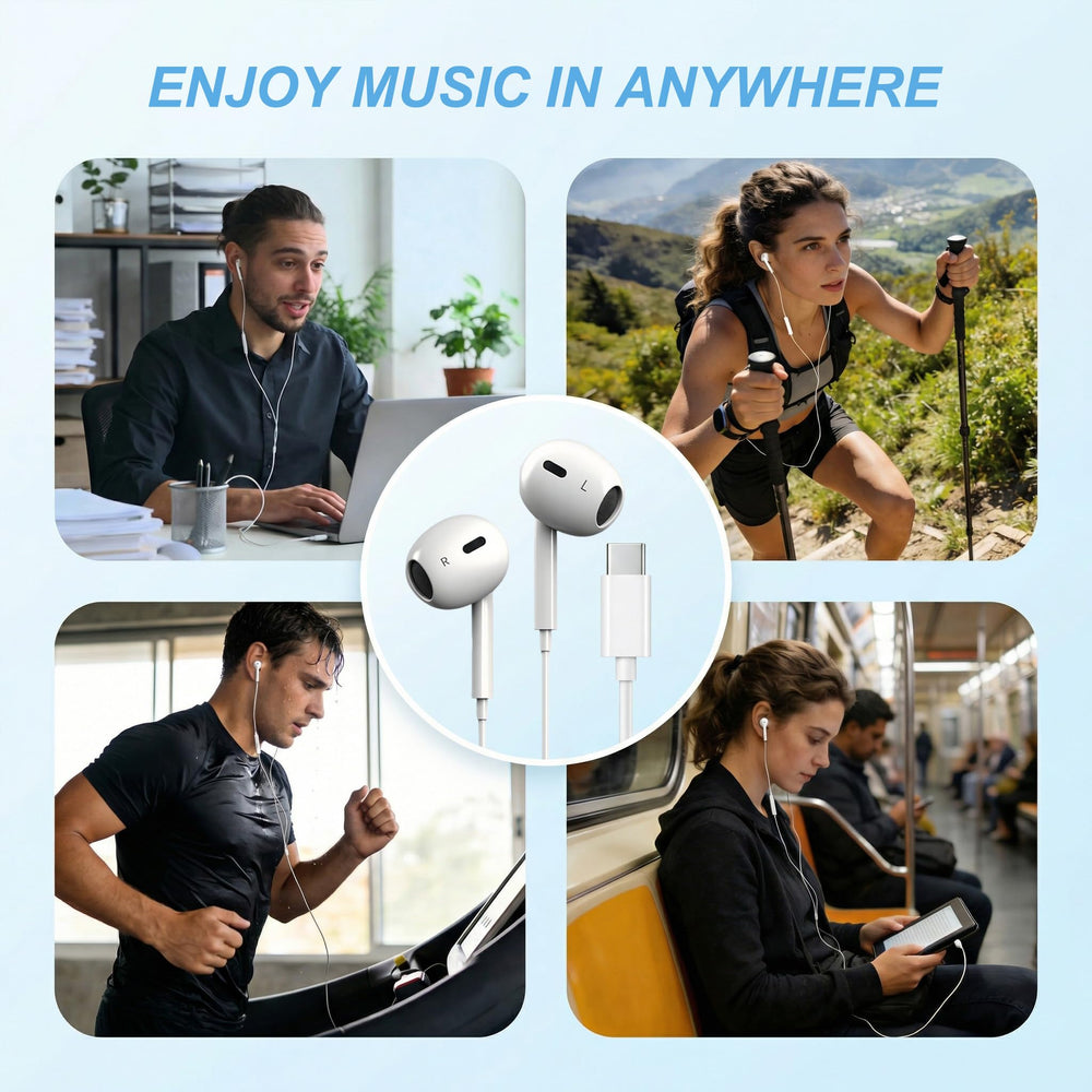 YouthCity pack de dos auriculares, repuestos y compartir convenientes