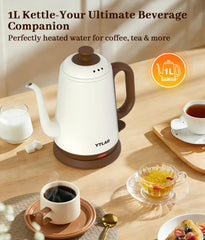 YTLAD en uso vertiendo agua sobre café pour-over con control