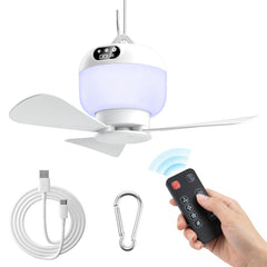 Yueidung vista frontal del ventilador portátil con luz, comodidad inmediata