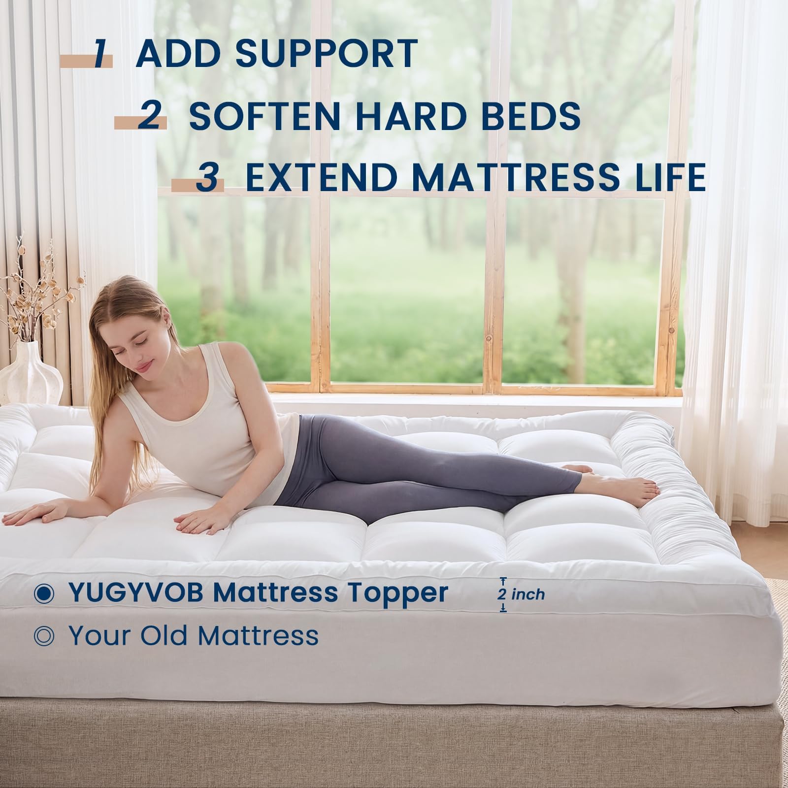 YUGYVOB thickness side profile highlighting extra-thick cushioning layer