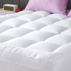 YUGYVOB topper front overview showing plush surface and improved comfort