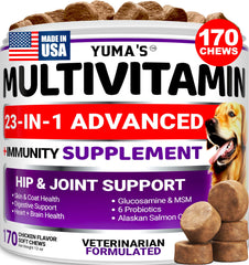 YUMA'S bote frontal 170 masticables mostrando presentación y cantidad para confianza