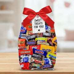 Yummy Chew bolsa abierta en mesa de fiesta lista para servir