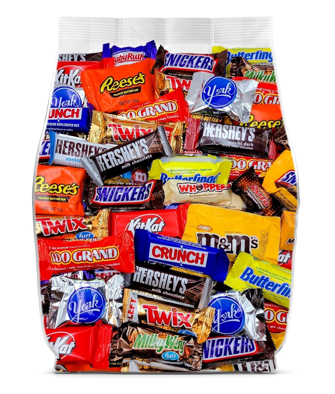Yummy Chew frente del empaque mostrando la bolsa de 2 lb y variedad