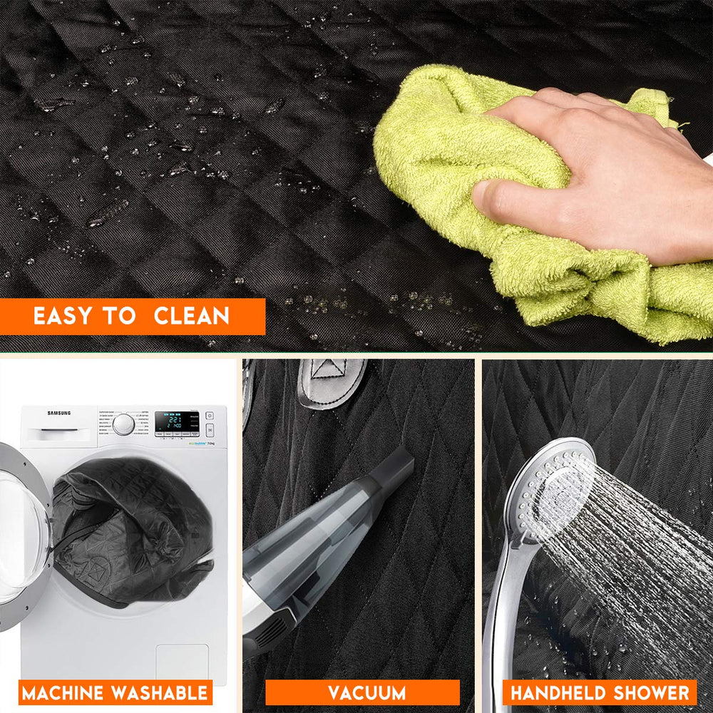 Yuntec vista interior del coche con funda lista para viajar