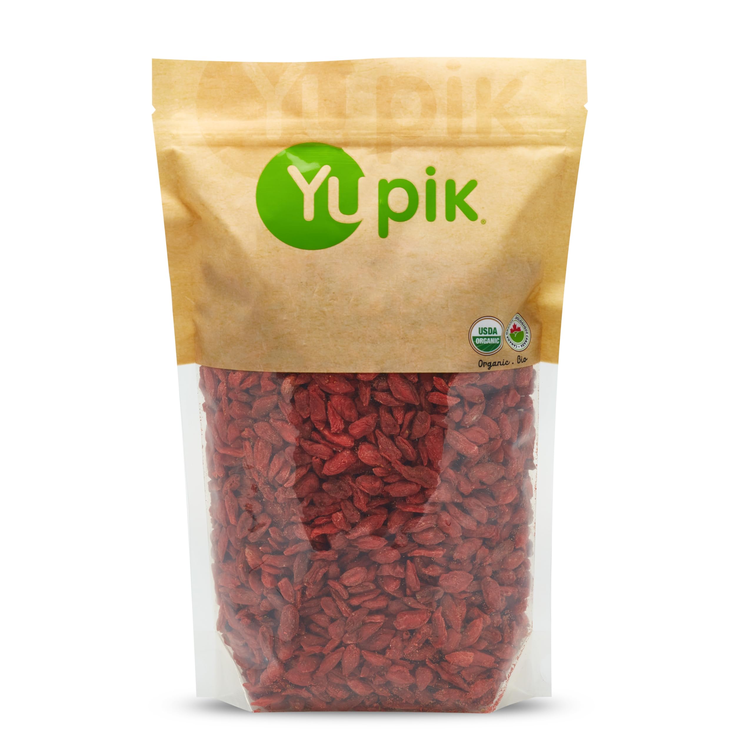 Yupik paquete frontal mostrando 2.2 lb y sello orgánico