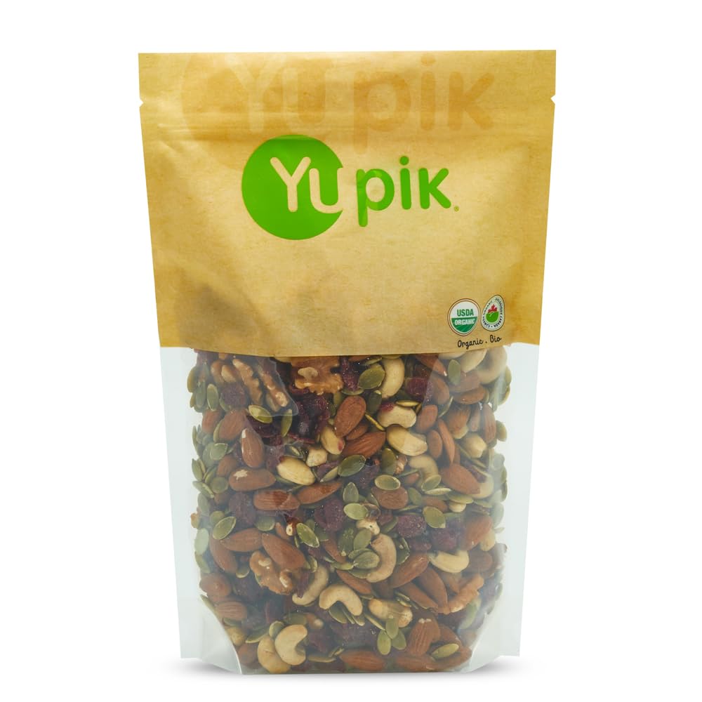 Yupik front packaging showing organic trail mix and benefits