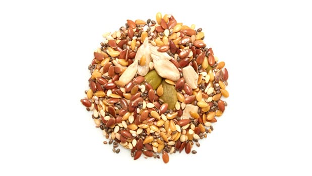 Yupik close-up of mixed seeds texture, clear view of variety and crunch