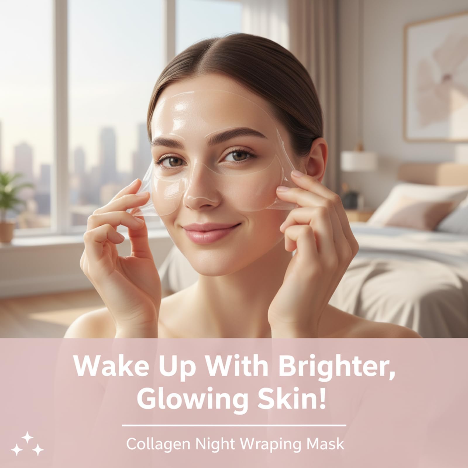 YURI BEAUTY ambiente nocturno con mascarilla, relajación antes de dormir
