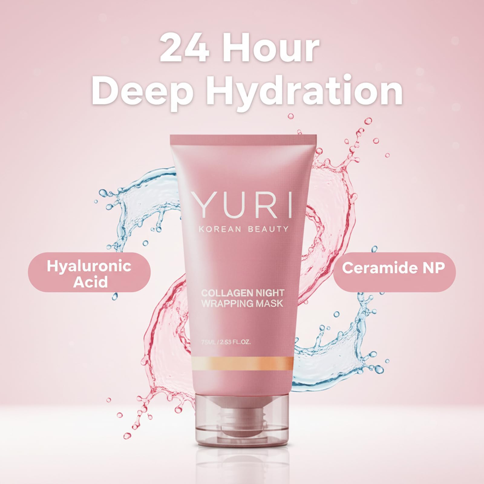 YURI BEAUTY etiqueta con lista de ingredientes, confianza y transparencia