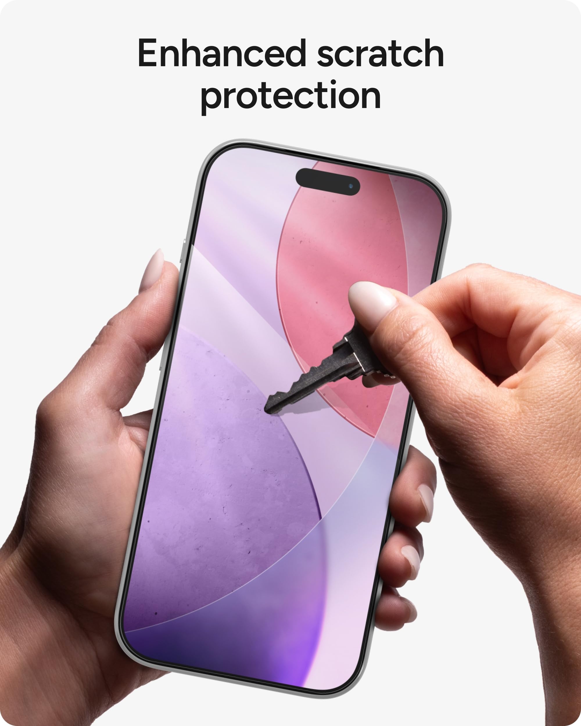ZAGG applied to iPhone 17 Pro showing bright display clarity benefit