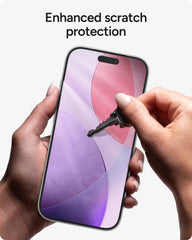 ZAGG applied to iPhone 17 Pro showing bright display clarity benefit