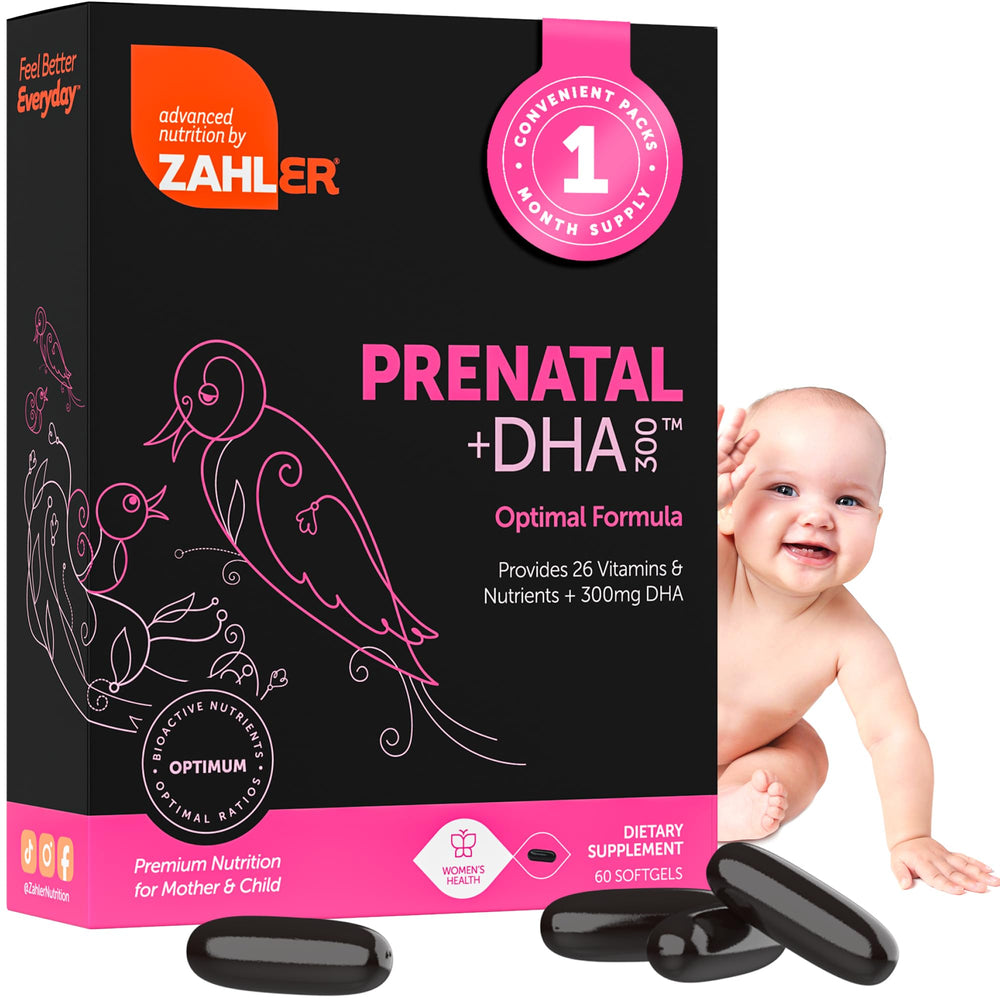 Zahler frontal del envase que muestra dosis y beneficios